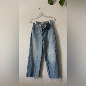 Madewell Blue Straight Leg Jeans with Contemporary Style